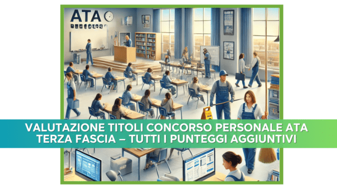 Valutazione titoli Concorso personale ATA Terza Fascia – Tutti i punteggi aggiuntivi