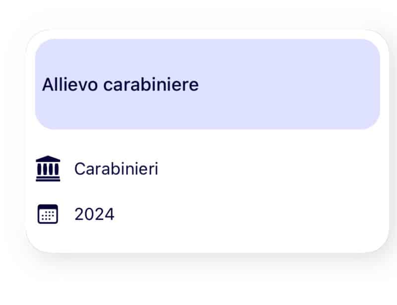 Banca dati Concorso Carabinieri 2024