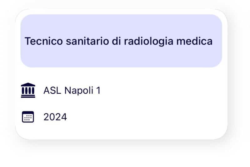 Banca dati ufficiale Quiz - Concorso ASL Napoli 1 Centro Radiologi 