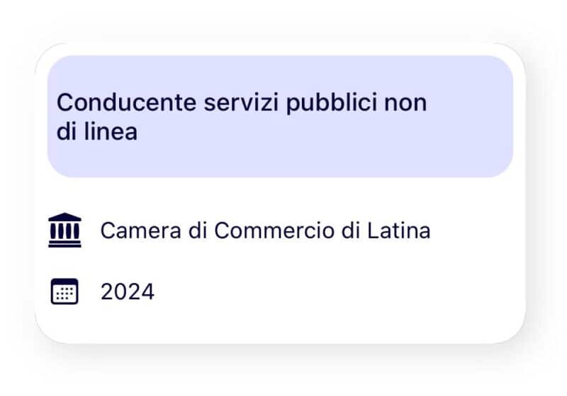 Iscrizione ruolo conducenti servizi pubblici non di linea Camera di commercio Latina - Come studiare per la prova a quiz