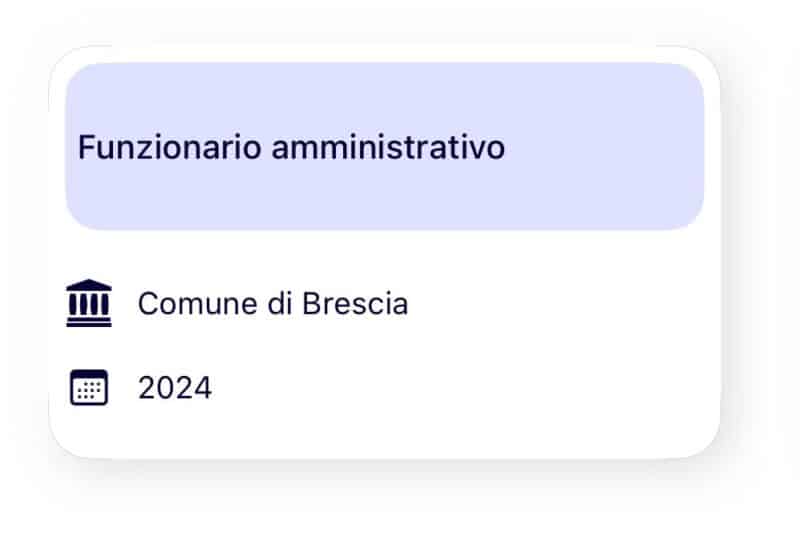 Banca dati di esercitazione - Comune di Brescia 13 Funzionari amministrativi