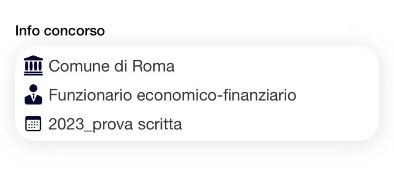 Quiz Concorso Funzionari Economico Finanziari Comune di Roma - Banca dati