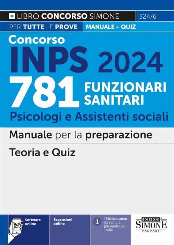 Manuale Concorso INPS 781 Funzionari Sanitari – Psicologi e Assistenti sociali