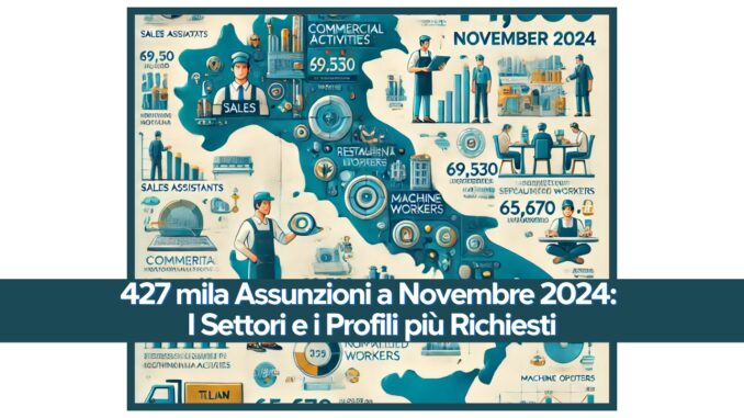 427 mila Assunzioni a Novembre 2024: I Settori e i Profili più Richiesti