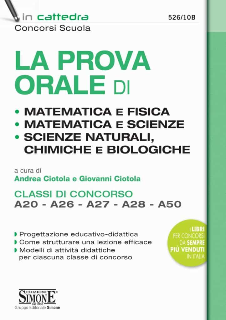 La Prova Orale Di Matematica E Fisica – Matematica E Scienze – Scienze ...