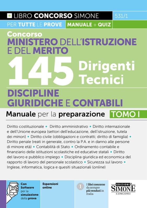 Manuale Concorso Ministero dell’istruzione e del merito – 145 Dirigenti Tecnici – Discipline giuridiche e contabili