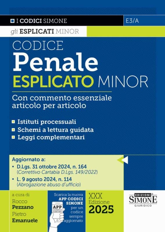 Manuale Codice Penale Esplicato Minor