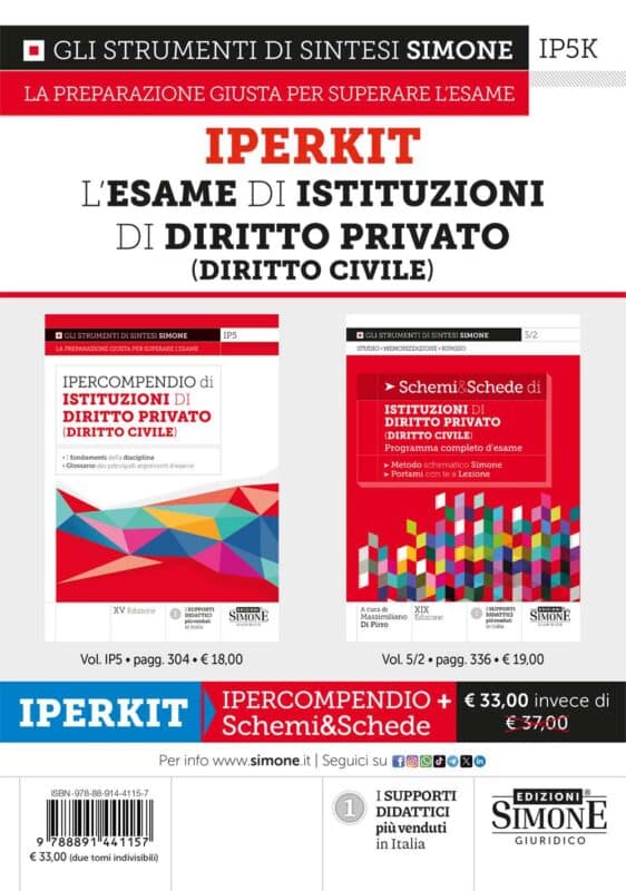 L’Esame di Istituzioni di Diritto Privato (Diritto Civile) – IPERKIT Ipercompendio + Schemi&Schede